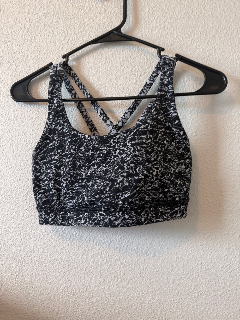 lululemon athletica Black and White Patterned Sports Bra